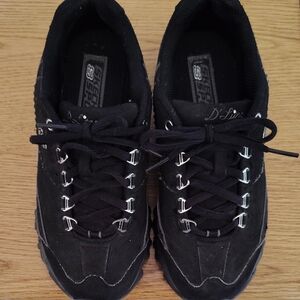 Skechers Women's Black D'Lites Casual Lace-Up Sneakers